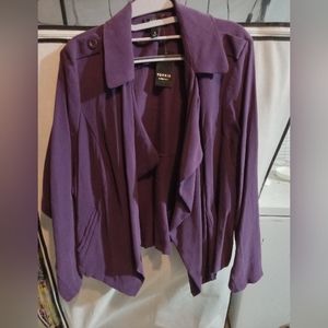 Drape Front Twill jacket